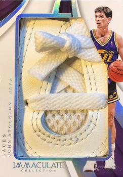 2017-18 Panini Immaculate Collection - Sneak Peek Laces #SP-15 John Stockton Front