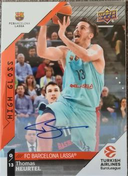 2017-18 Upper Deck EuroLeague - High Gloss Autographs #70 Thomas Heurtel Front