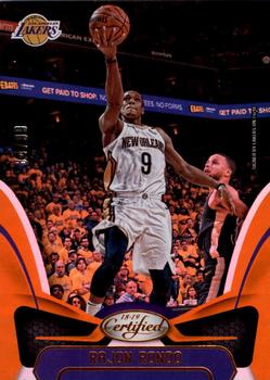 2018-19 Panini Certified - Orange #70 Rajon Rondo Front