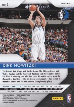 2018-19 Panini Prizm - Prizms Green #2 Dirk Nowitzki Back