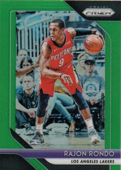 2018-19 Panini Prizm - Prizms Green #36 Rajon Rondo Front