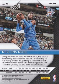 2018-19 Panini Prizm - Prizms Green #79 Nerlens Noel Back