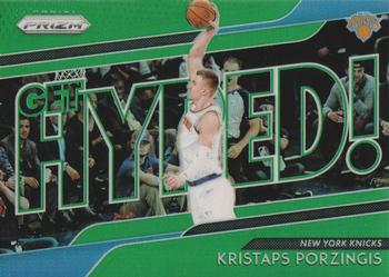 2018-19 Panini Prizm - Get Hyped! Green #3 Kristaps Porzingis Front