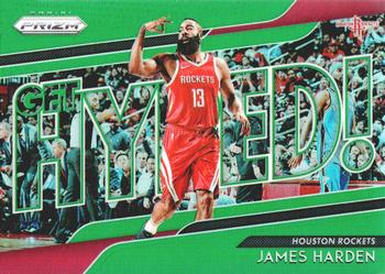 2018-19 Panini Prizm - Get Hyped! Green #7 James Harden Front