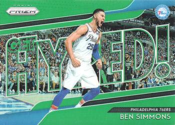 2018-19 Panini Prizm - Get Hyped! Green #9 Ben Simmons Front