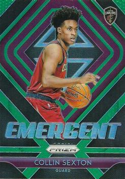 2018-19 Panini Prizm - Emergent Green #8 Collin Sexton Front