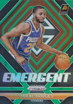 2018-19 Panini Prizm - Emergent Green #10 Mikal Bridges Front