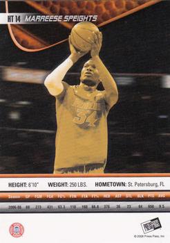 2008 Press Pass - Hang Time #HT14 Marreese Speights Back