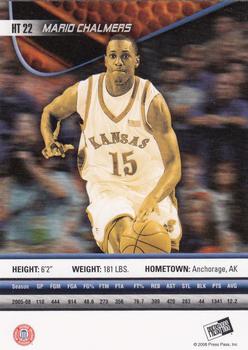 2008 Press Pass - Hang Time #HT22 Mario Chalmers Back