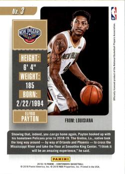 2018-19 Panini Contenders - Game Ticket Purple #3 Elfrid Payton Back