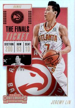 2018-19 Panini Contenders - The Finals Ticket #2 Jeremy Lin Front