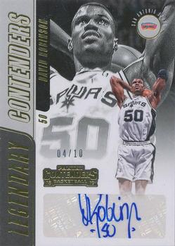2018-19 Panini Contenders - Legendary Contenders Autographs Gold #LC-DRB David Robinson Front