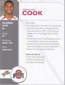2006-07 Ohio State Buckeyes #NNO Daequan Cook Back