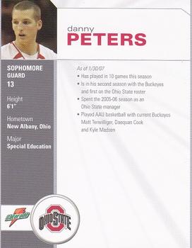 2006-07 Ohio State Buckeyes #NNO Danny Peters Back