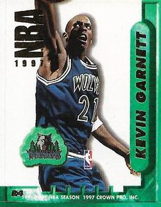 1996-97 Crown Pro Stickers #R4 Kevin Garnett Front