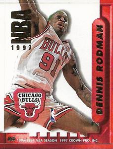 1996-97 Crown Pro Stickers #R6 Dennis Rodman Front