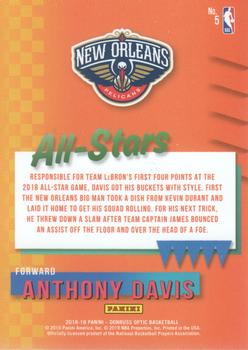 2018-19 Donruss Optic - All-Stars #5 Anthony Davis Back