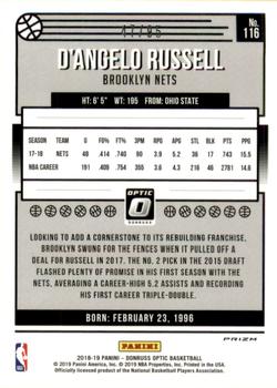 2018-19 Donruss Optic - Fast Break Purple #116 D'Angelo Russell Back