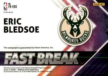 2018-19 Donruss Optic - Fast Break Signatures #FB-EBS Eric Bledsoe Back