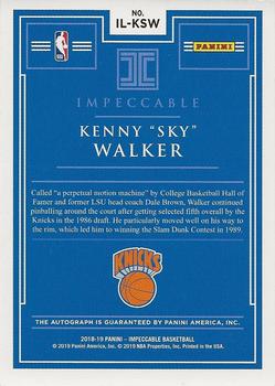 2018-19 Panini Impeccable - Illustrious Ink Holo Silver #IL-KSW Kenny 