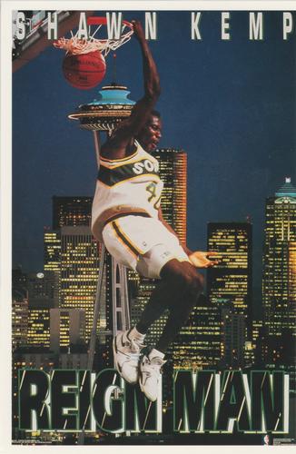 1994 Costaco Limited Edition Postercards #2 Shawn Kemp Front