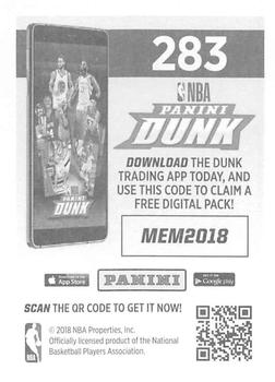 2018-19 Panini NBA Stickers #283 Grizzlies Logo Back
