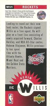 1996-97 Collector's Choice - Mini-Cards #M121 Kevin Willis Back
