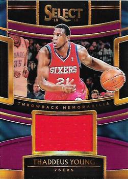 2018-19 Panini Select - Throwback Memorabilia Purple Prizms #TM-TYG Thaddeus Young Front