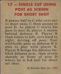 1948 Bowman #17 Basketball Play Back