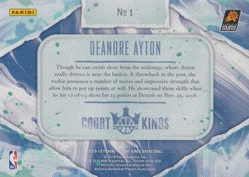 2018-19 Panini Court Kings - Points in the Paint #1 Deandre Ayton Back