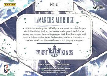 2018-19 Panini Court Kings - Points in the Paint #2 LaMarcus Aldridge Back