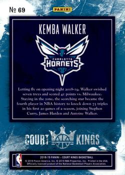 2018-19 Panini Court Kings - International #69 Kemba Walker Back