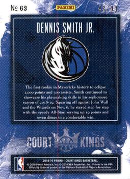 2018-19 Panini Court Kings - Ruby #63 Dennis Smith Jr. Back