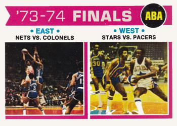 1974-75 Topps #248 ABA Division Finals Front