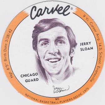 1975 Carvel Discs #NNO Jerry Sloan Front