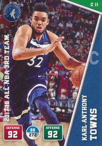 2018-19 Panini NBA Stickers European - Adrenalyn XL #C11 Karl-Anthony Towns Front