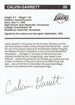 1983-84 BASF Los Angeles Lakers  #3 Calvin Garrett Back