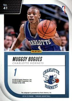 2018-19 Panini Threads - Signage #41 Muggsy Bogues Back