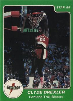 1985 Star Gatorade Slam Dunk #4 Clyde Drexler Front