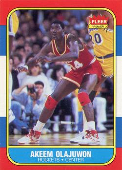 1986-87 Fleer #82 Akeem Olajuwon Front