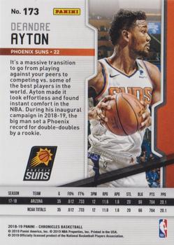 2018-19 Panini Chronicles - Pink #173 Deandre Ayton Back