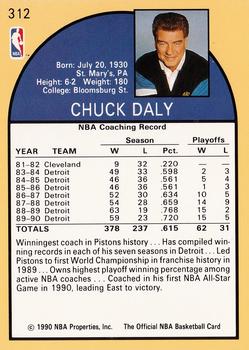 1990-91 Hoops #312 Chuck Daly Back