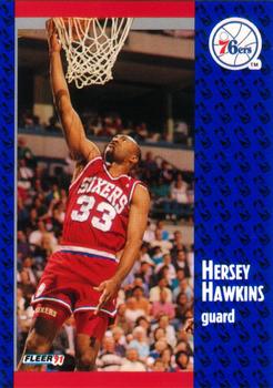 1991-92 Fleer #154 Hersey Hawkins Front