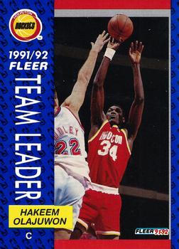 1991-92 Fleer #381 Hakeem Olajuwon Front
