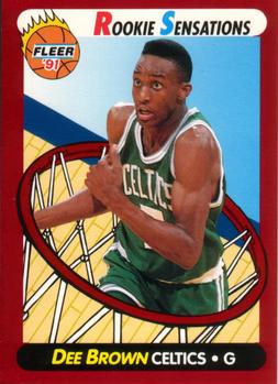 1991-92 Fleer - Rookie Sensations #10 Dee Brown Front