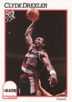 1991-92 Hoops #174 Clyde Drexler Front