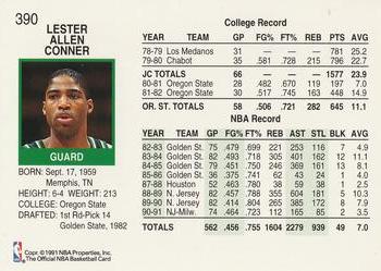 1991-92 Hoops #390 Lester Conner Back