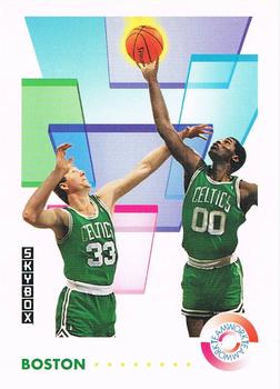 1991-92 SkyBox #460 Larry Bird / Robert Parish Front