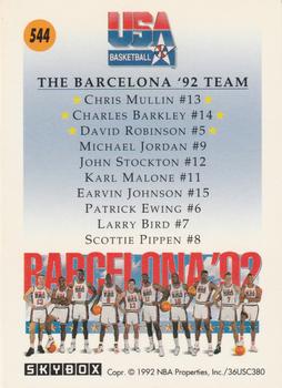 1991-92 SkyBox #544 Chris Mullin / Charles Barkley / David Robinson Back