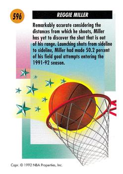 1991-92 SkyBox #596 Reggie Miller Back